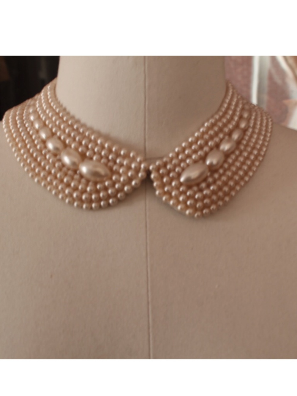 1950's Pearl Beaded Peter Pan Collar